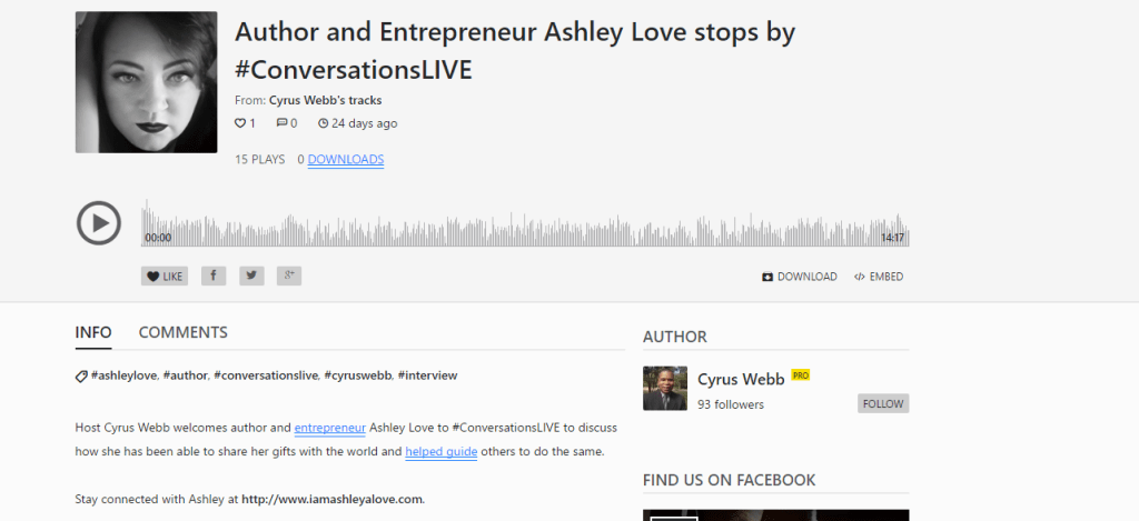 {Interview} Conversations Live w/ Cyrus Webb&nbsp;03/22/2017